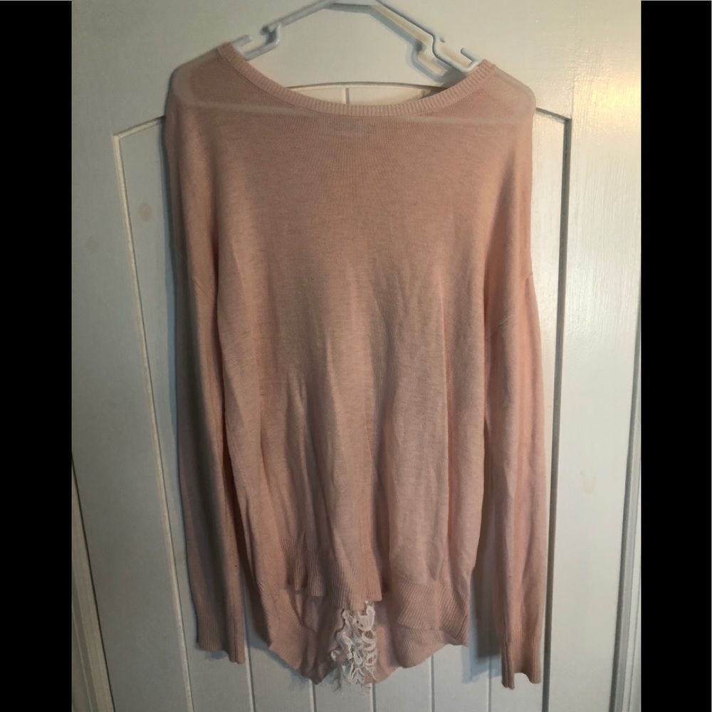 Stitchfix JD Style sweater with buttons and lace